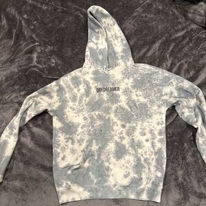 Daydreamer Blue and White Tie-Dye Hoodie